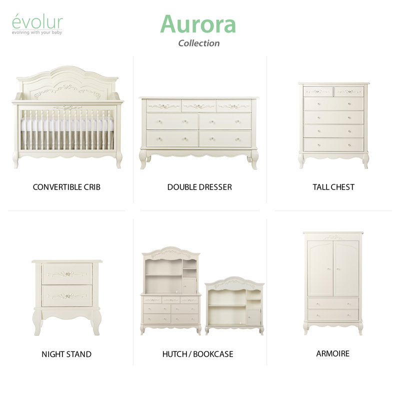 Evolur Aurora 5 in 1 Convertible Crib Reviews Wayfair